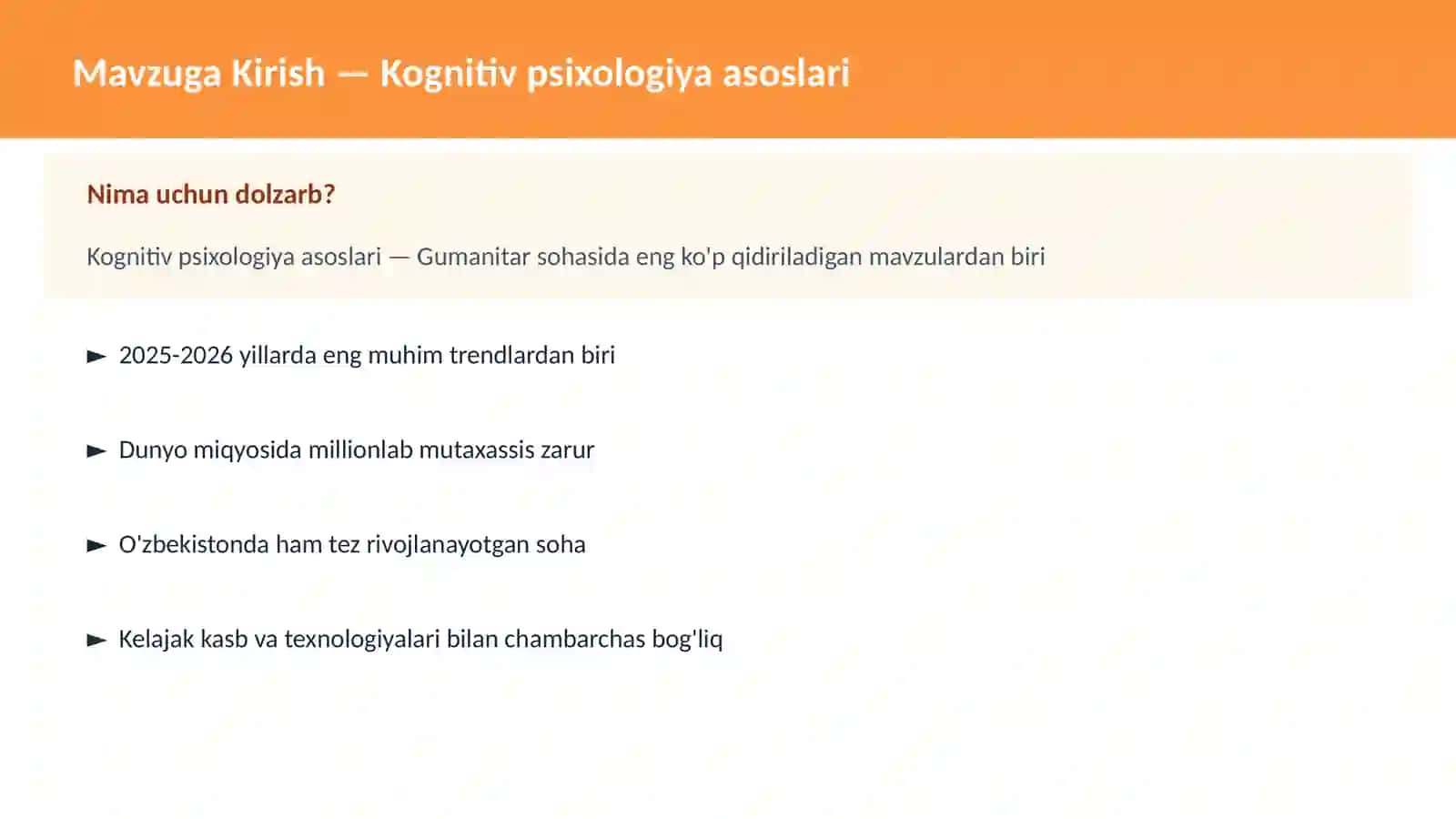 Kognitiv psixologiya asoslari 2
