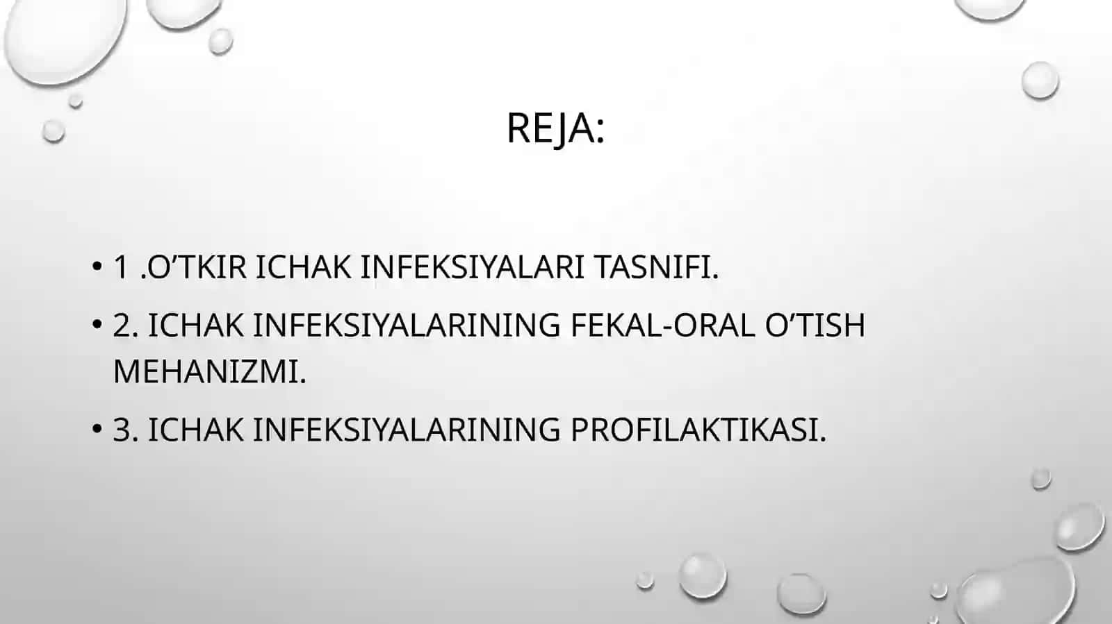 O'tkirichak infeksiyalar epidemiologiyasi va profilaktikasi 2