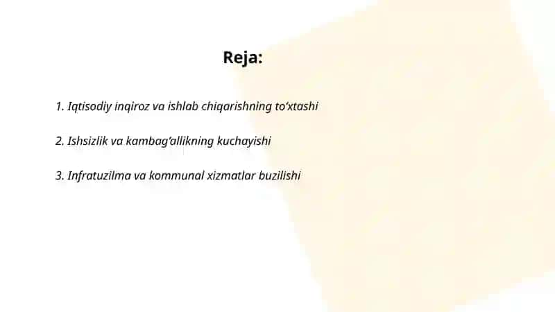 Sotsial revolyusiyalar va ularning salbiy oqibatlari 2