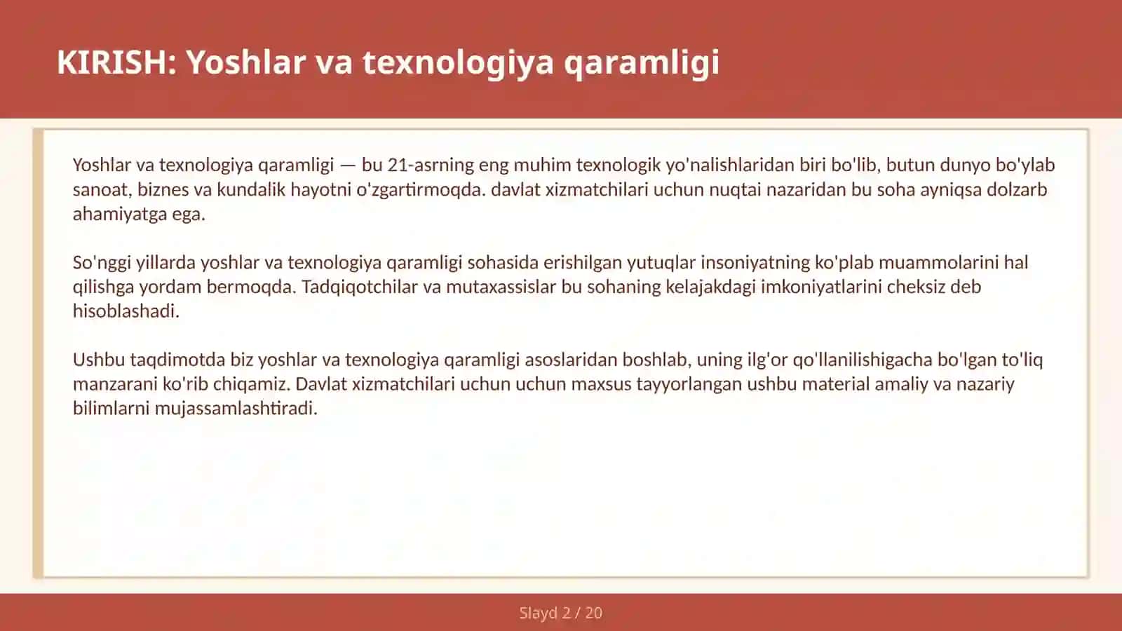 Yoshlar va texnologiya qaramligi 2