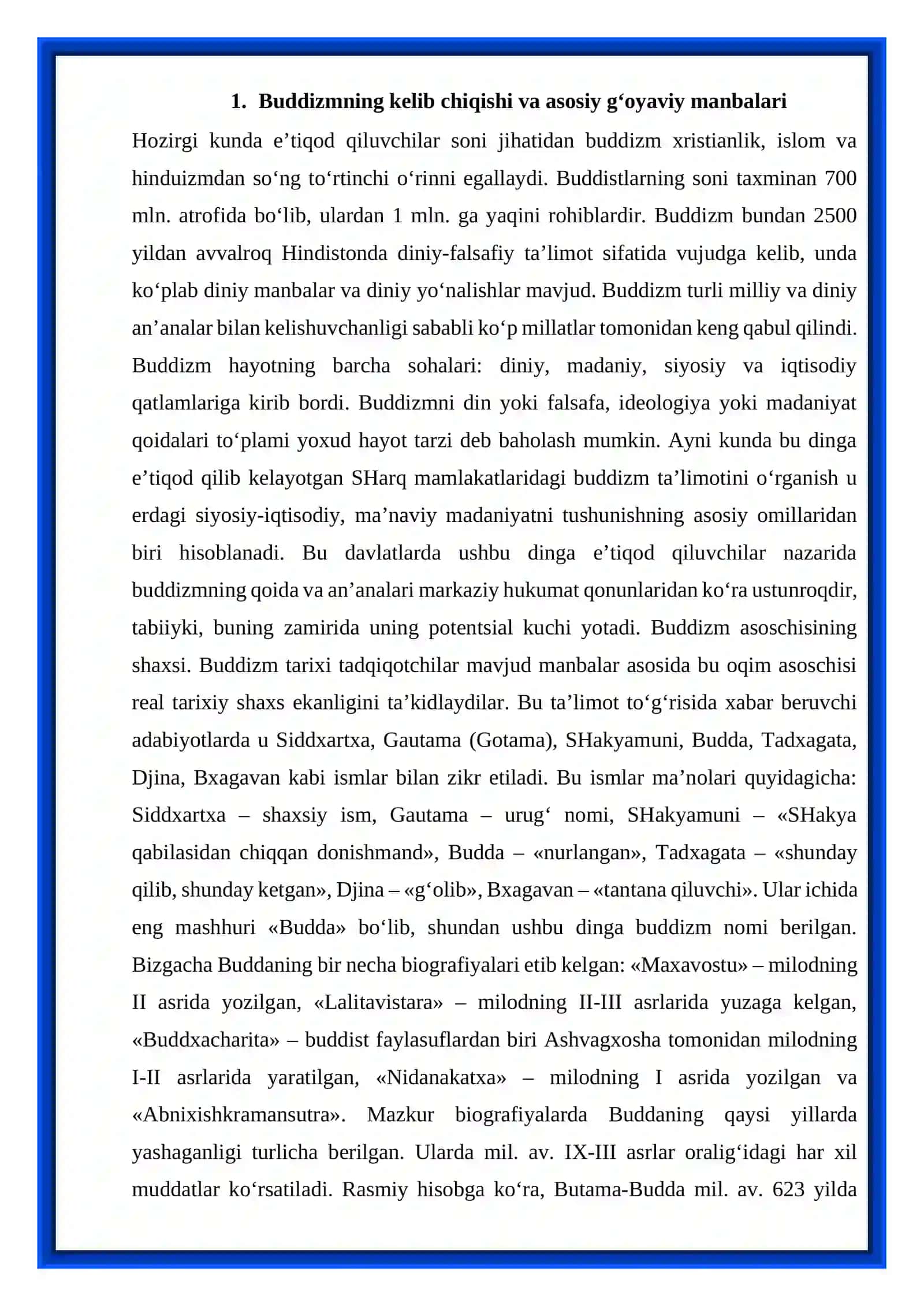 Buddizmning asosiy aqidalari va taʼlimoti 2