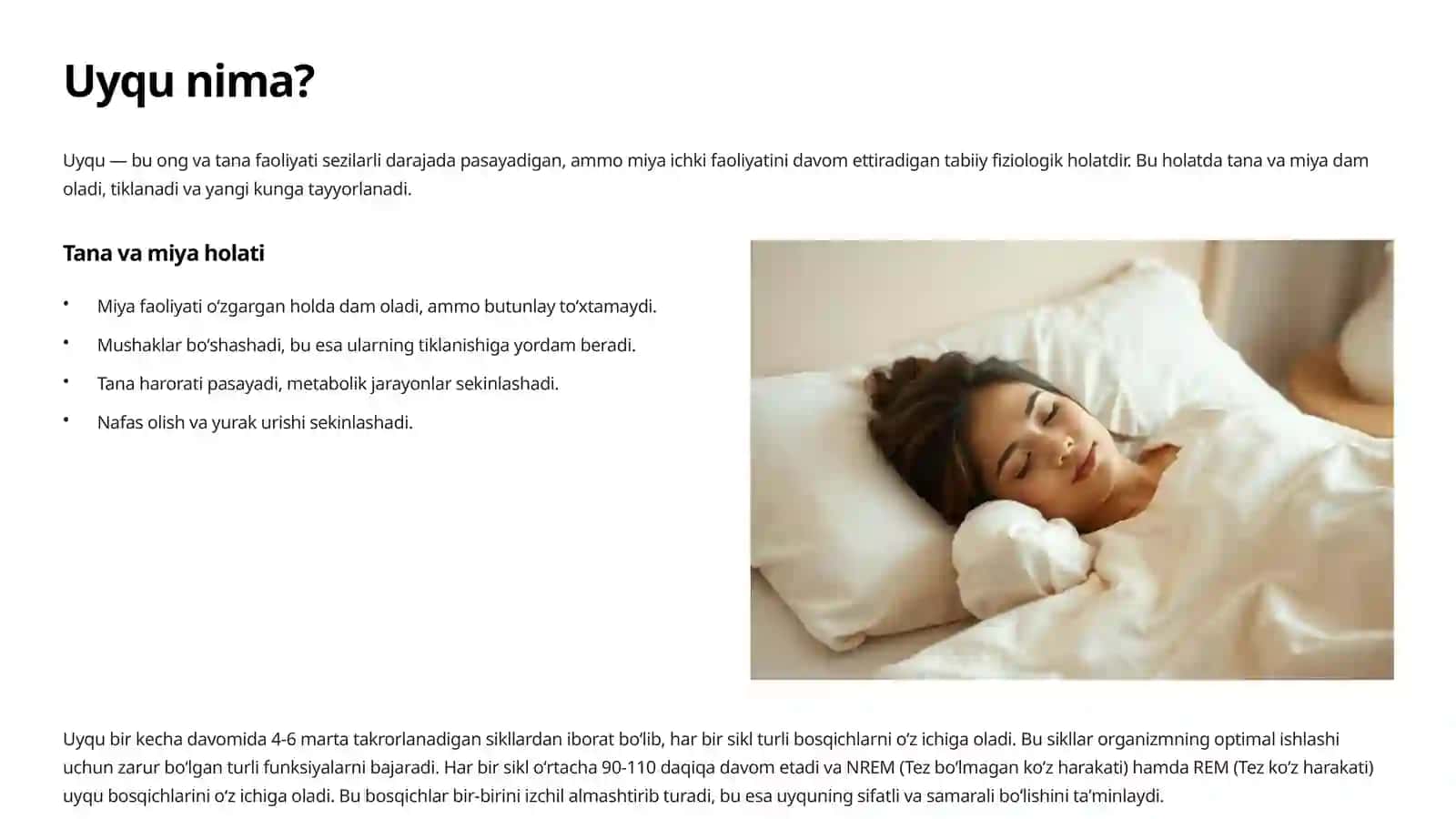 Uyqu va uning ahamiyati 2