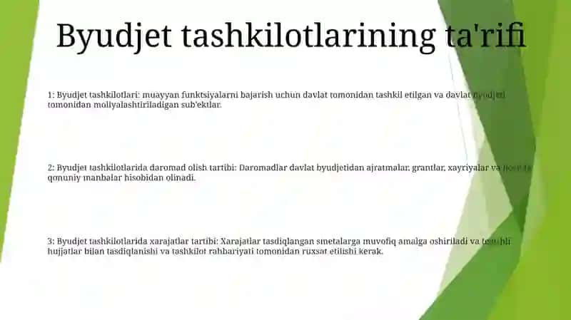 Byudjet Tashkilotlarida Daromadlar Va Xarajatlar O‘Tkazish Tartibi 2
