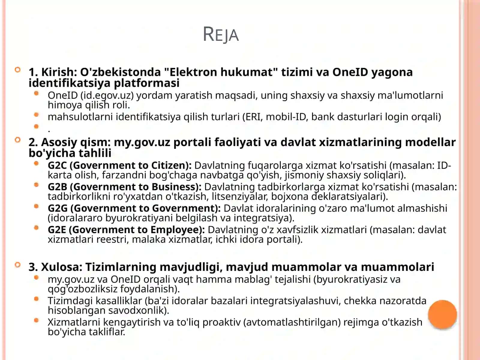 My.gov.uz va OnelD tizimlari faoliyatini tahlil qilish 2