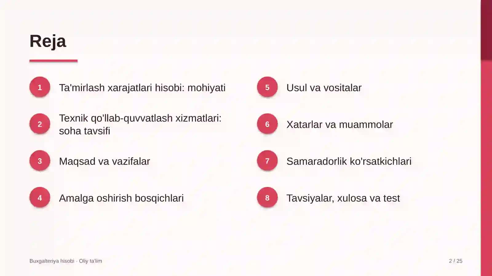 texnik qo'llab quvvatlash xizmatlarida ta'mirlash xarajatlari hisobi 4077 2
