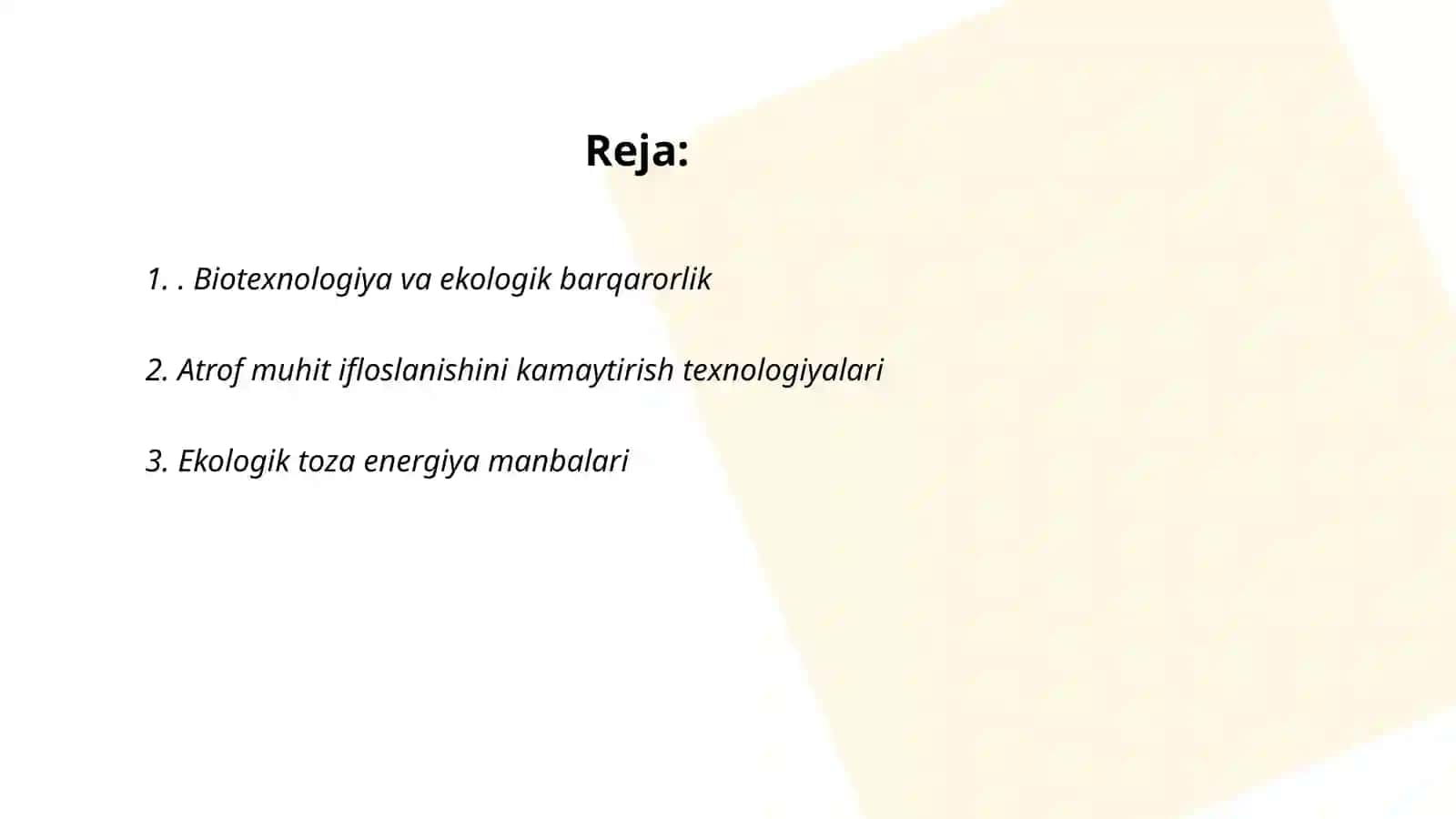 Biotexnologiya va ekologik barqarorlik 2