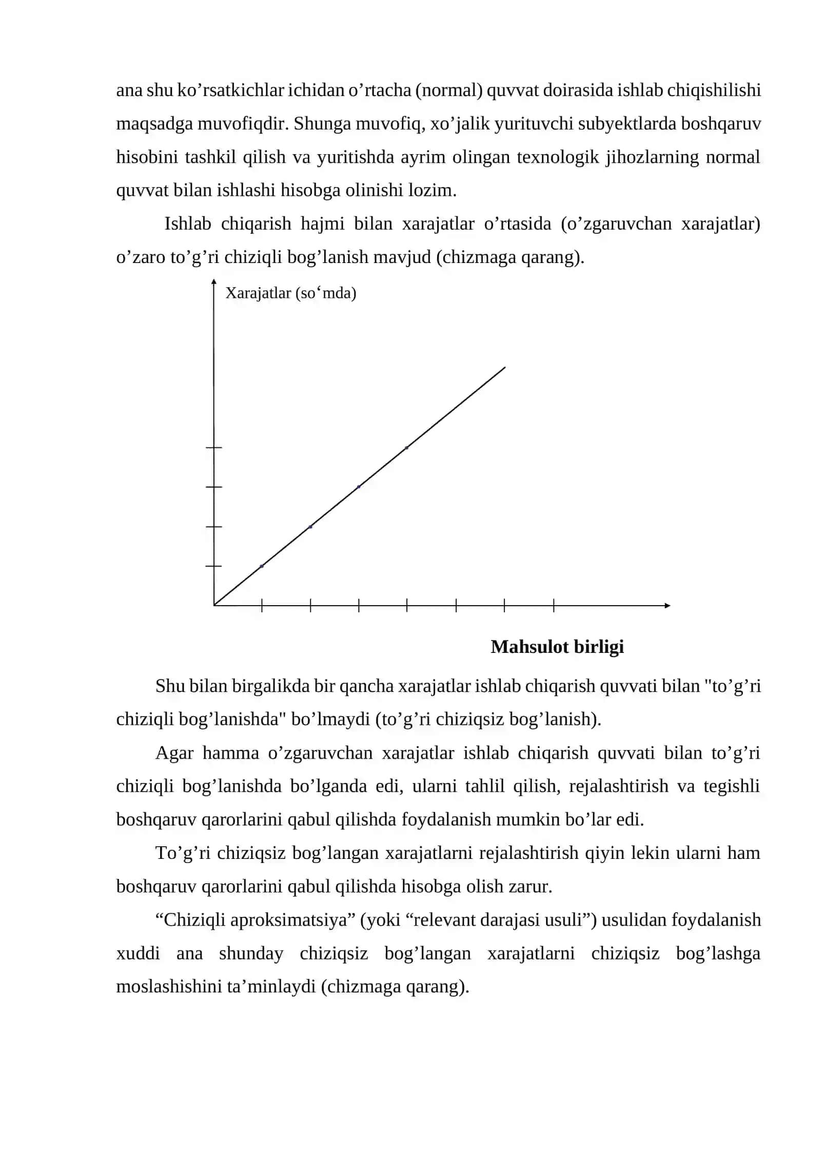 Ishlab chiqarish hajmi. «Xarajatlar – ishlab chiqarish hajmi - foyda» ko’rsatkichlari tahlili 2