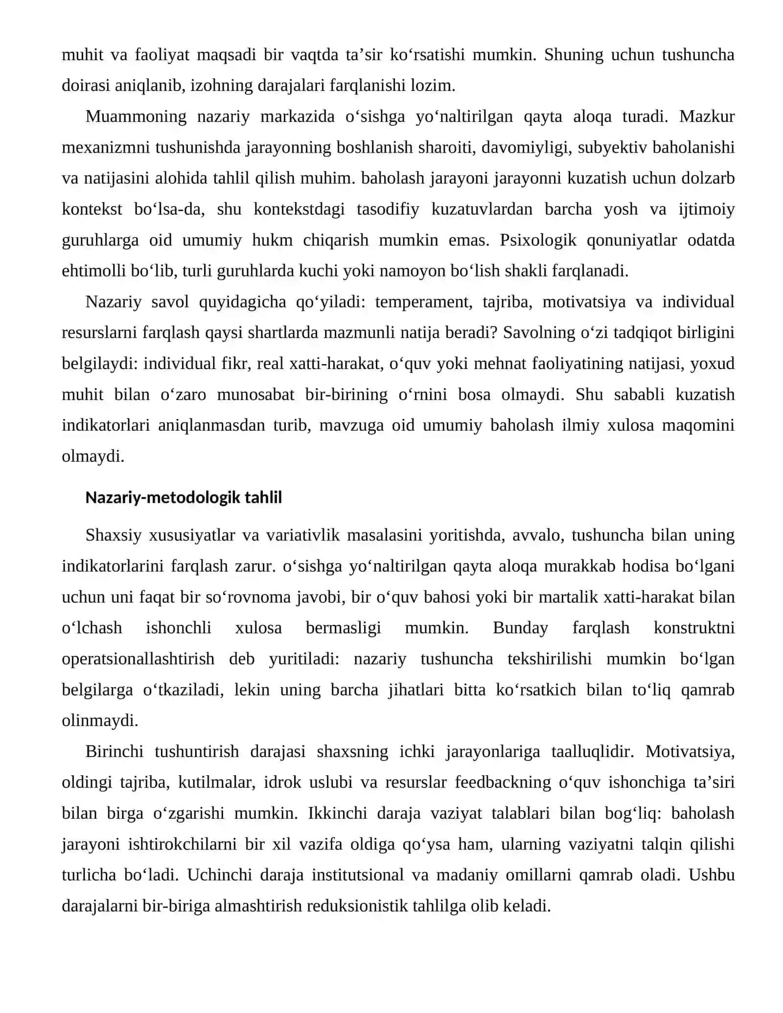 Feedbackning O‘quv Ishonchiga Ta’siri — Individual Farqlari 2