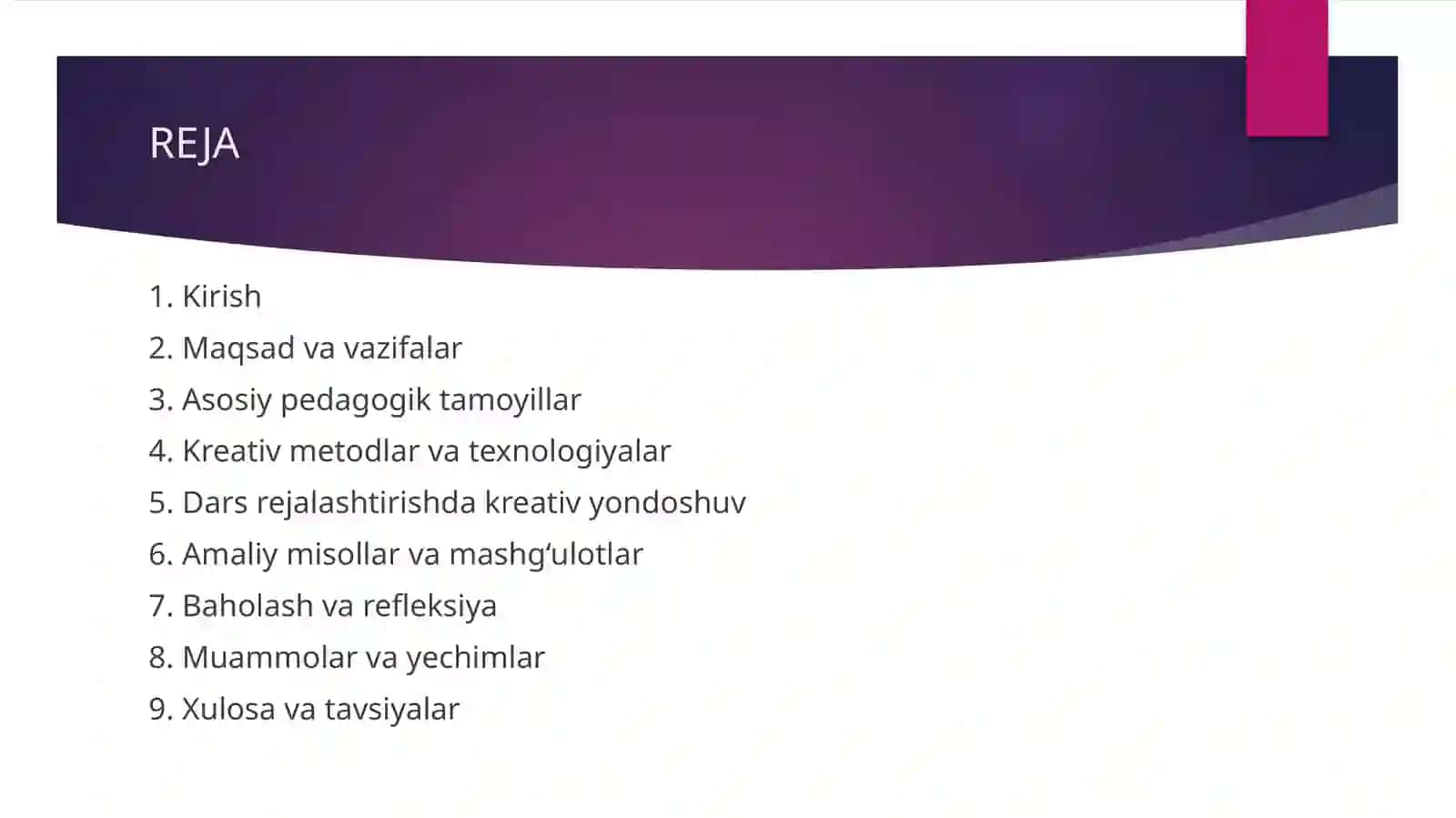 O'rta sinflarda tarbiya fanini o'qitishda kreativ yondoshuv 2