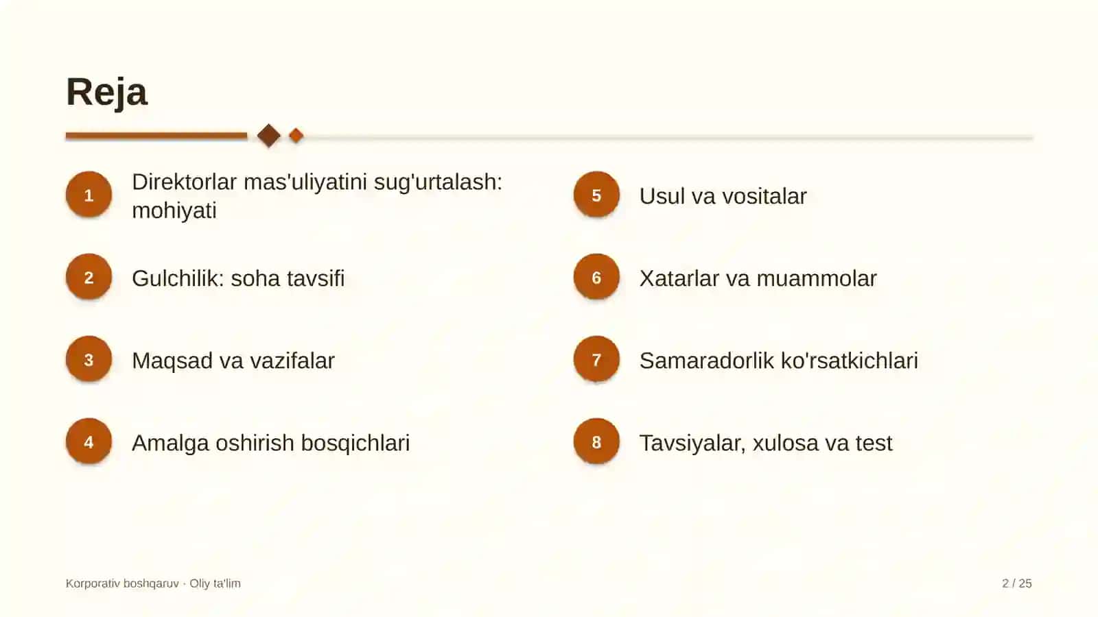 Gulchilikda direktorlar mas'uliyatini sug'urtalash 2