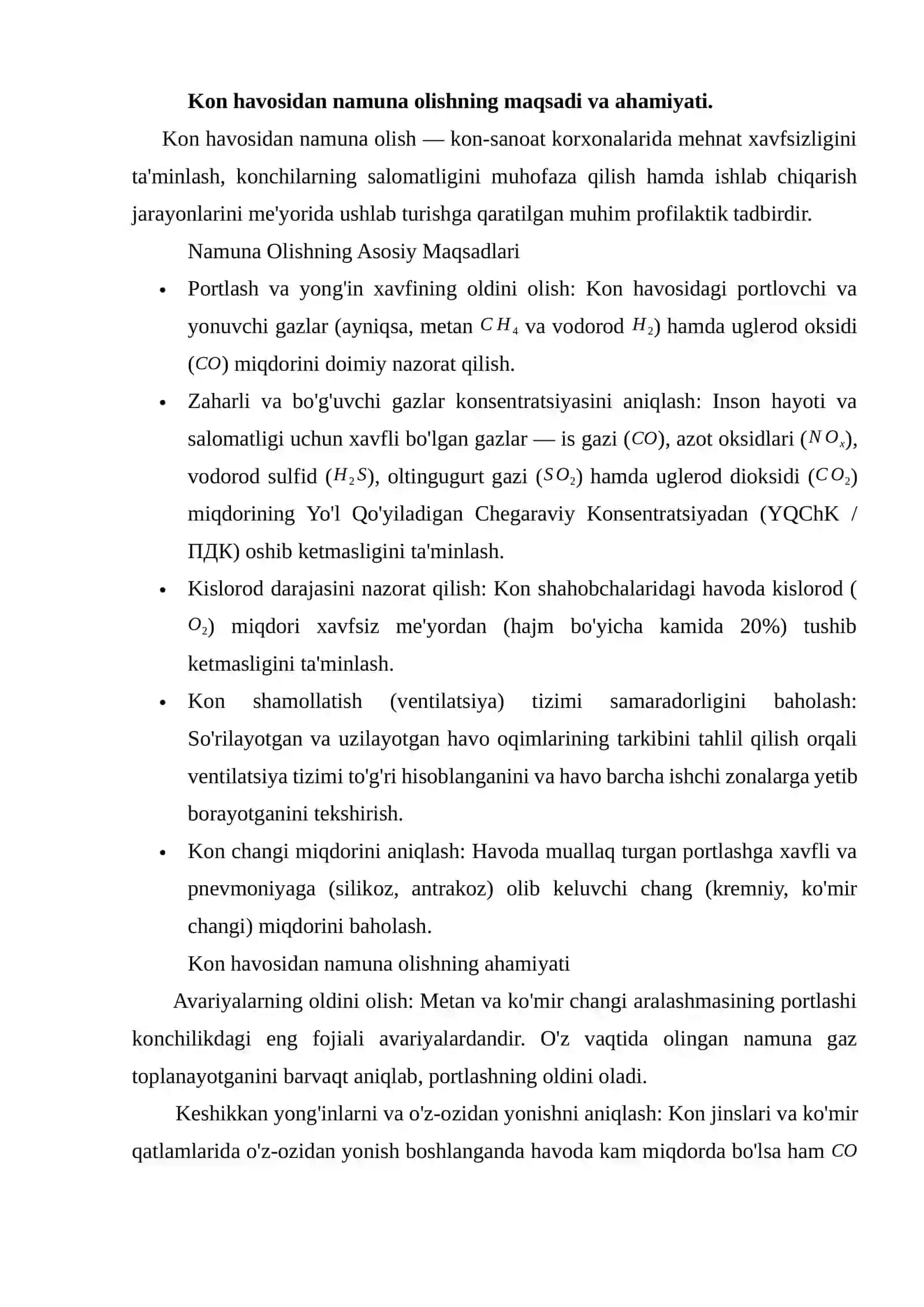 Kon havosidan namuna olish bo‘yicha yo‘riqnoma 2