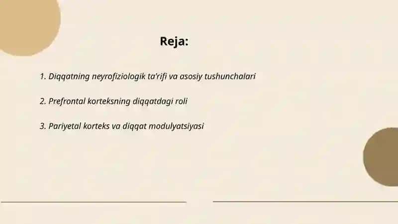 Diqqatning nerv fiziologik asosi 2