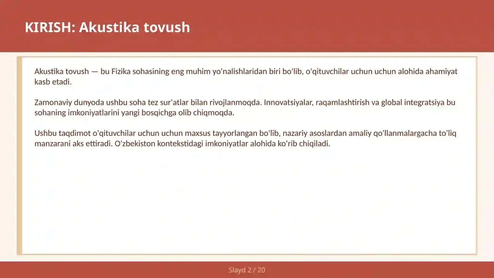 Akustika tovush 2
