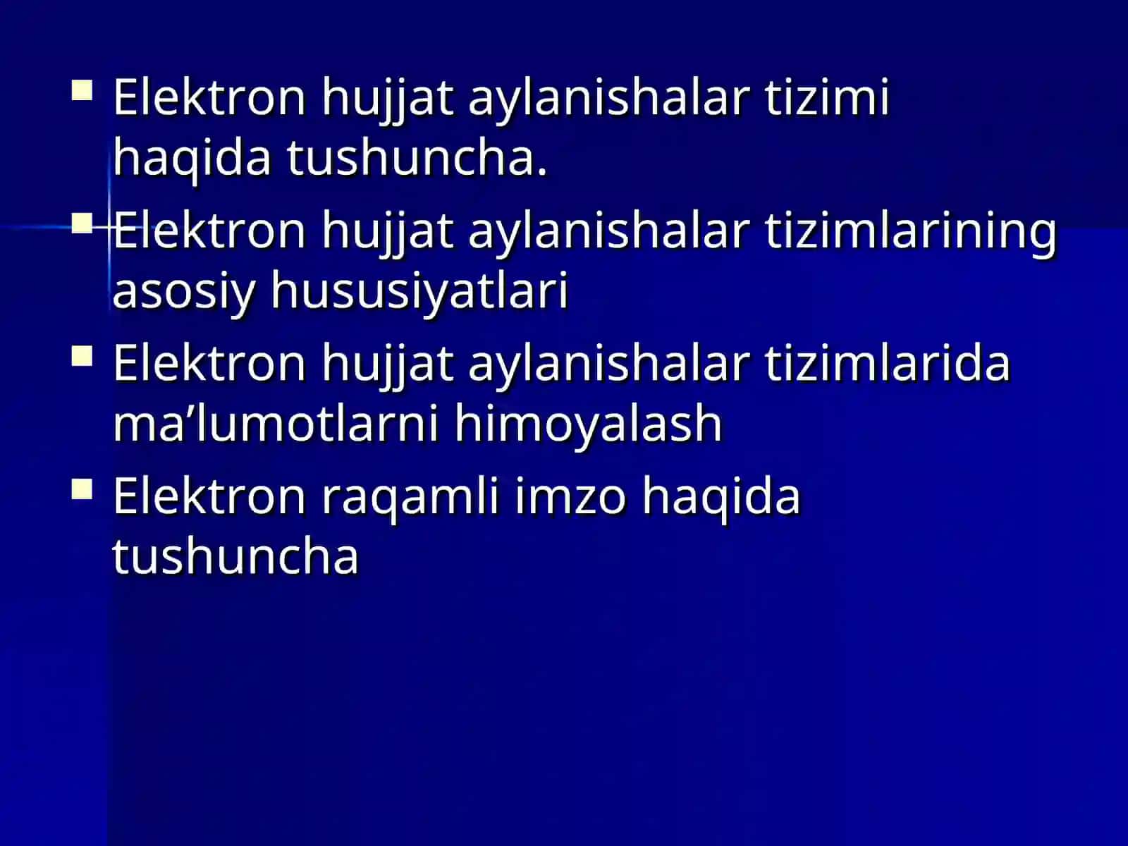 Elektron hujjat aylanishalar tizimi 2