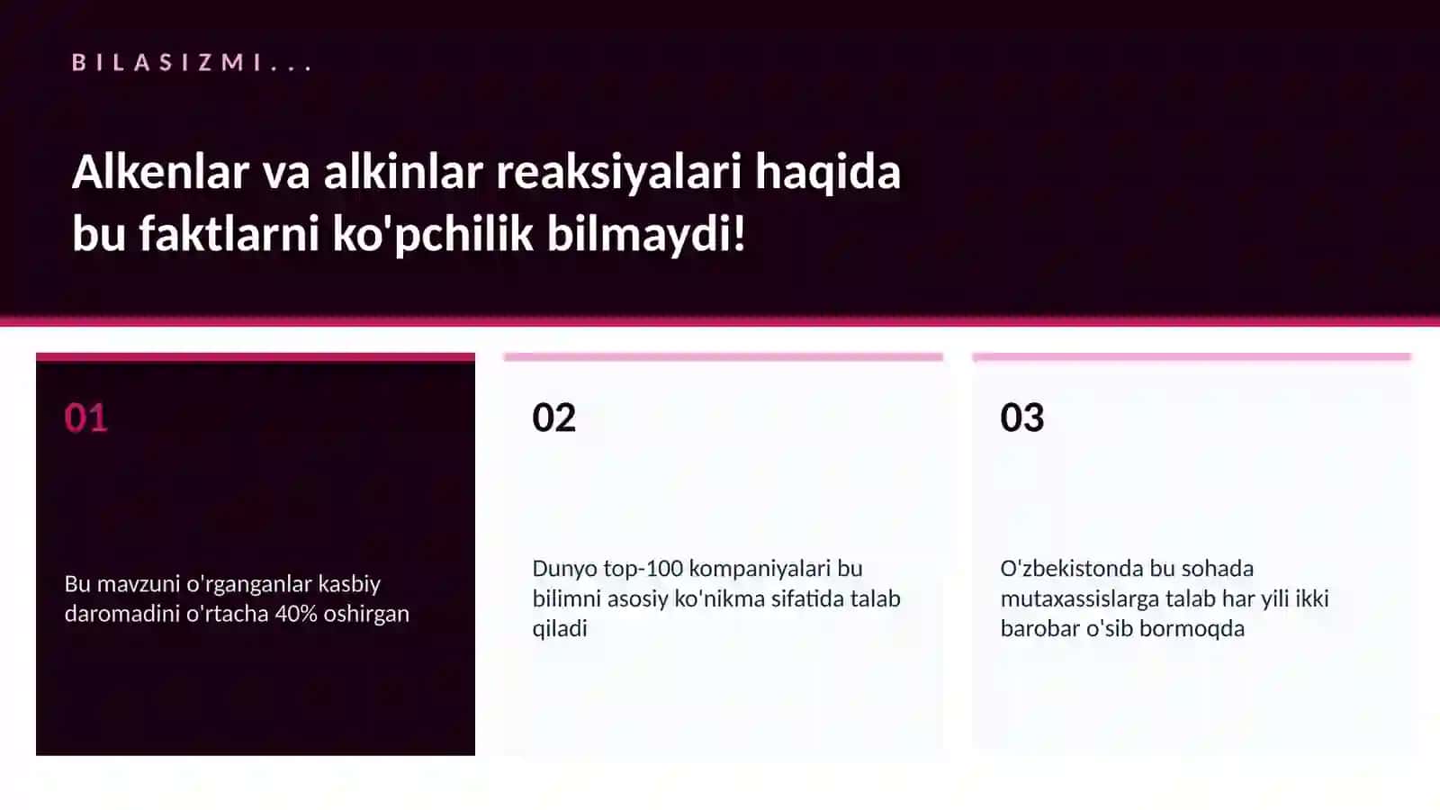 Alkenlar va alkinlar reaksiyalari 2
