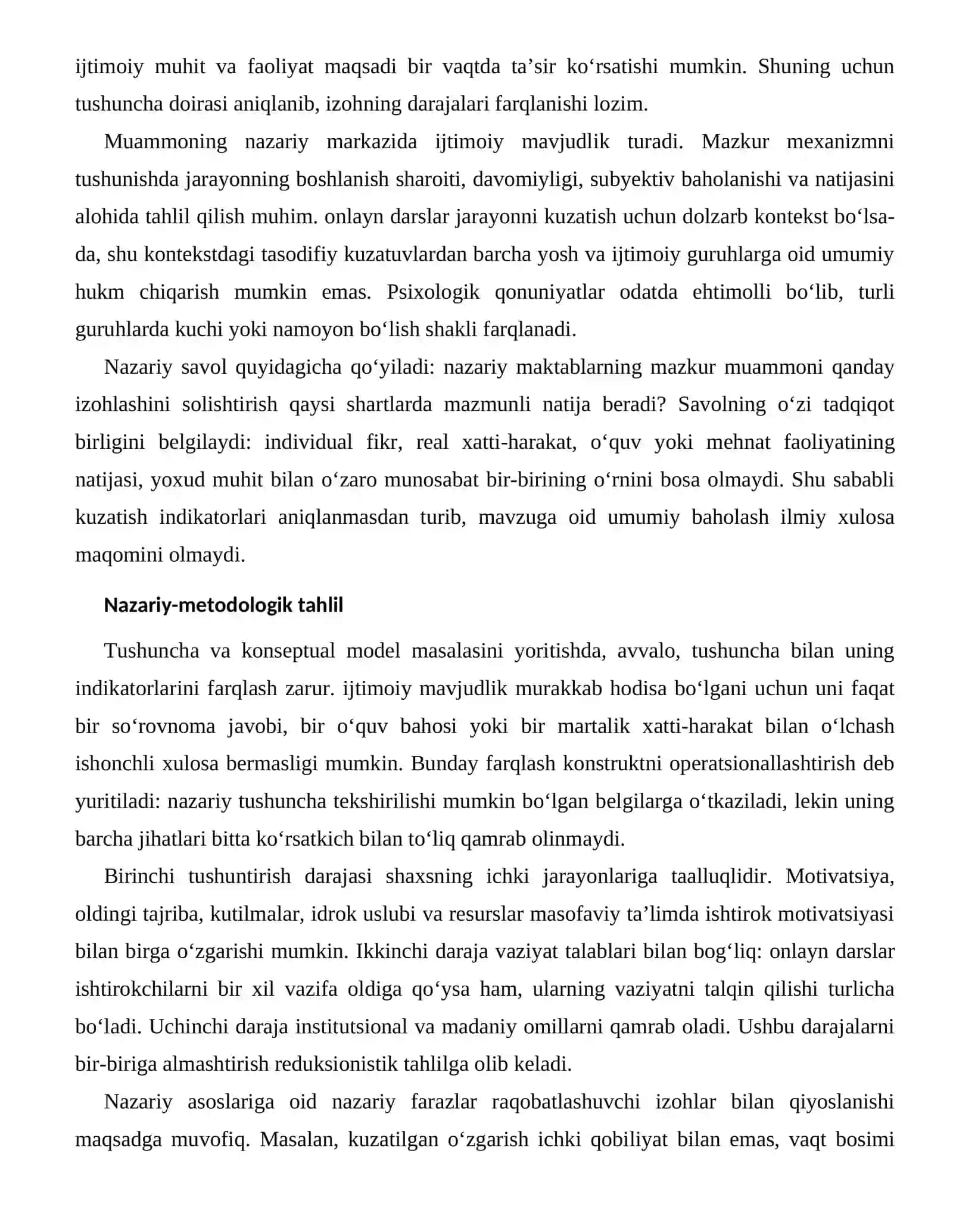MASOFAVIY TA’LIMDA ISHTIROK MOTIVATSIYASI — NAZARIY ASOSLARI 2