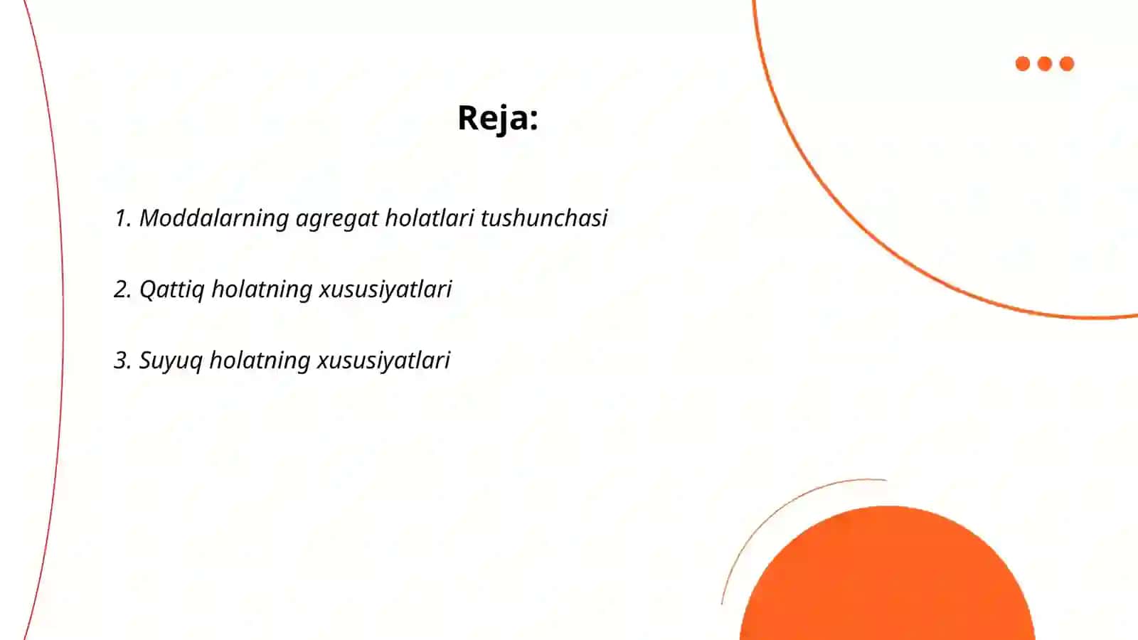 Moddalarning agregat holatlari 2