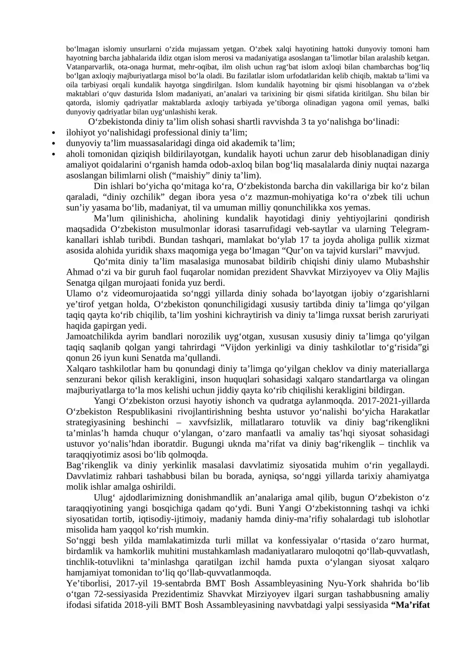 15-mavzu. Dun’yoviy va diniy bilimlar mutanosibligini ta’minlashning ahamiyati 2