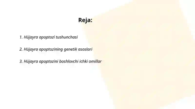 Hüjayra apoptozi va uning biologik ahamyati 2
