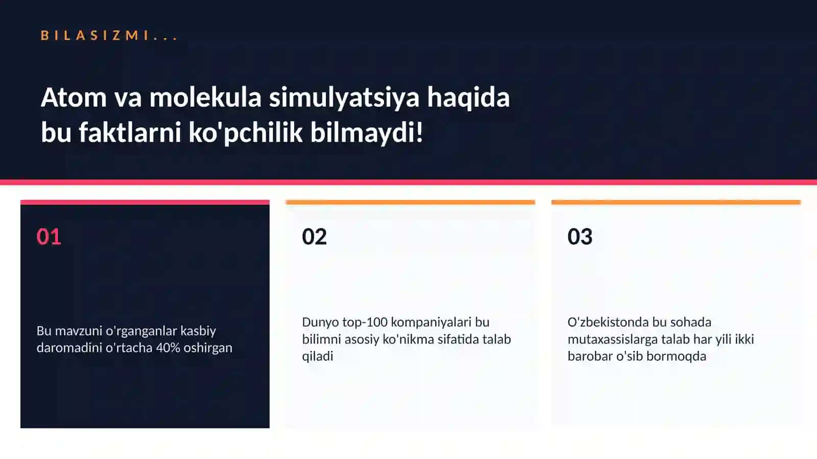 Atom va molekula simulyatsiya 2