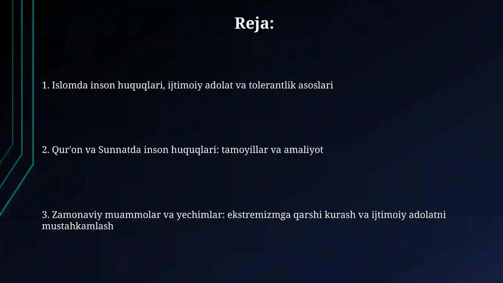 Islomda inson huquqlari va tolerantlik 2