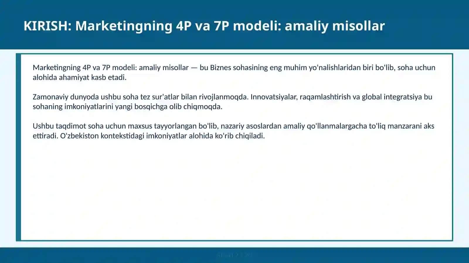 Marketingning 4P va 7P modeli: amaliy misollar 2