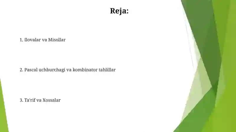 Binomialkoeffisentlar 2
