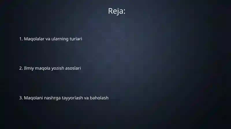 Maqola va uning turlari 2