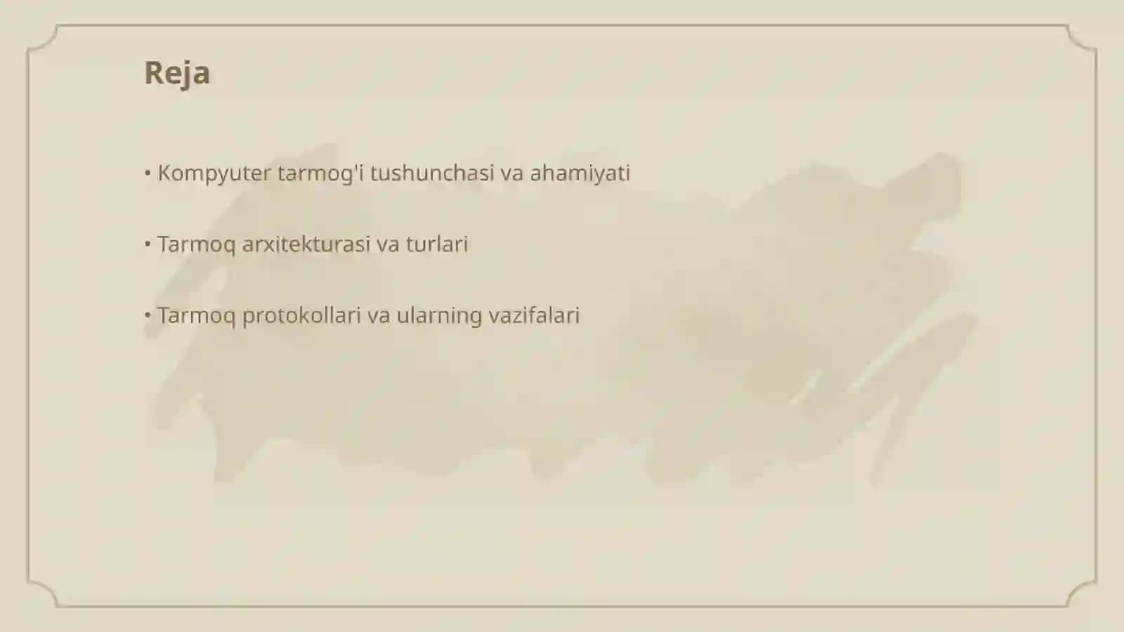 Kompyuter tarmoqlarining asosiy elementlari 2