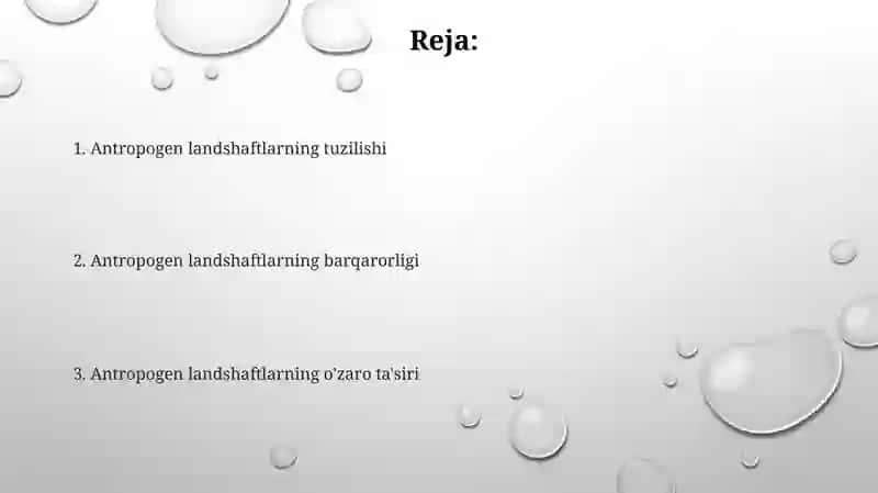 Antropogen landshaftlarning strukturasi va barkarorlig 2
