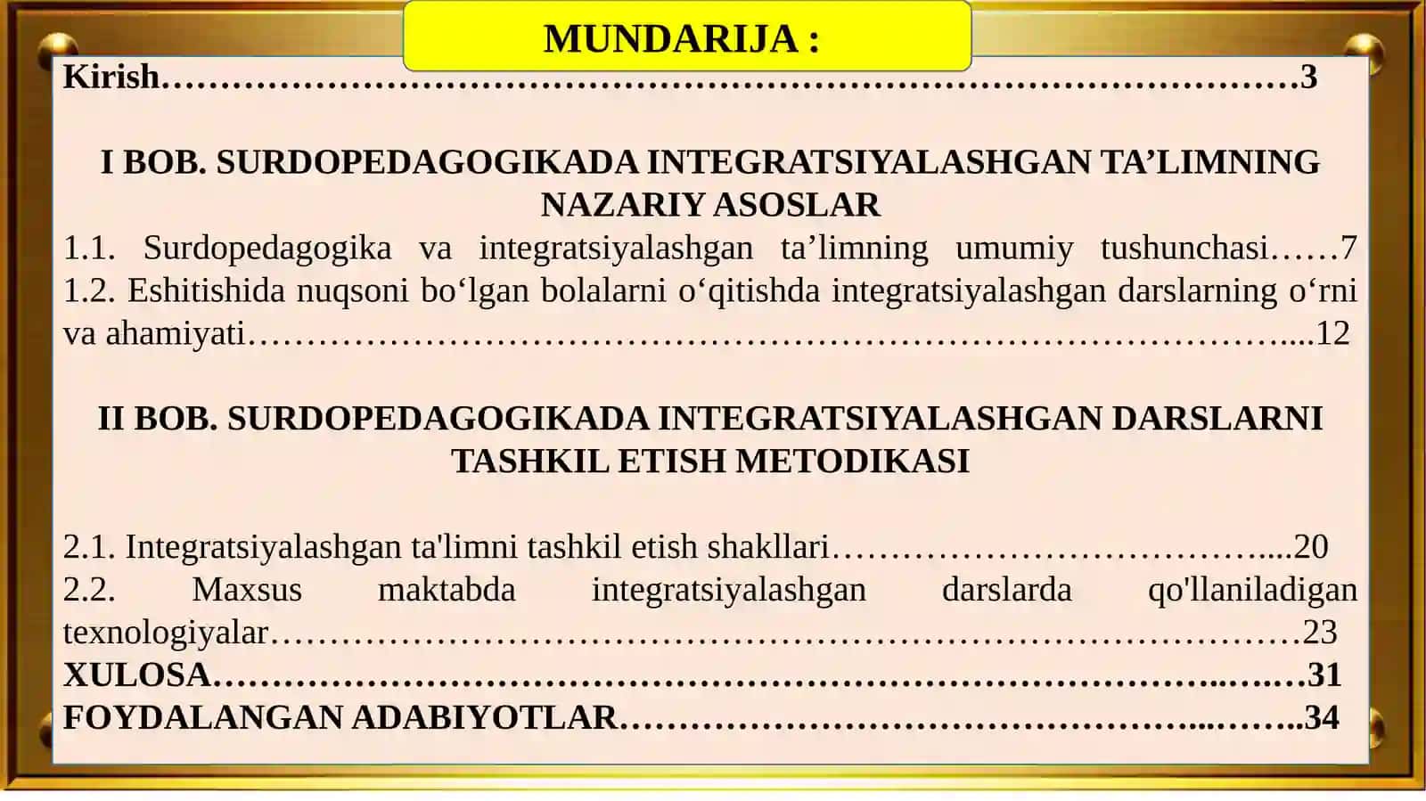 SURDOPEDAGOGIKADA INTEGRATSIYALASHGAN DARSLARNI TASHKIL ETISH 2