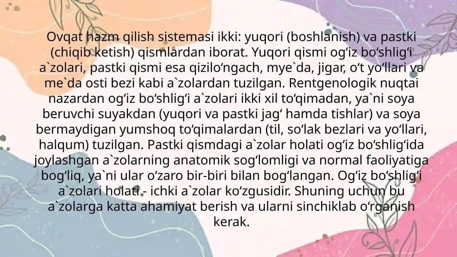 Hazm qilish tizimi nur diagnostikasi 2
