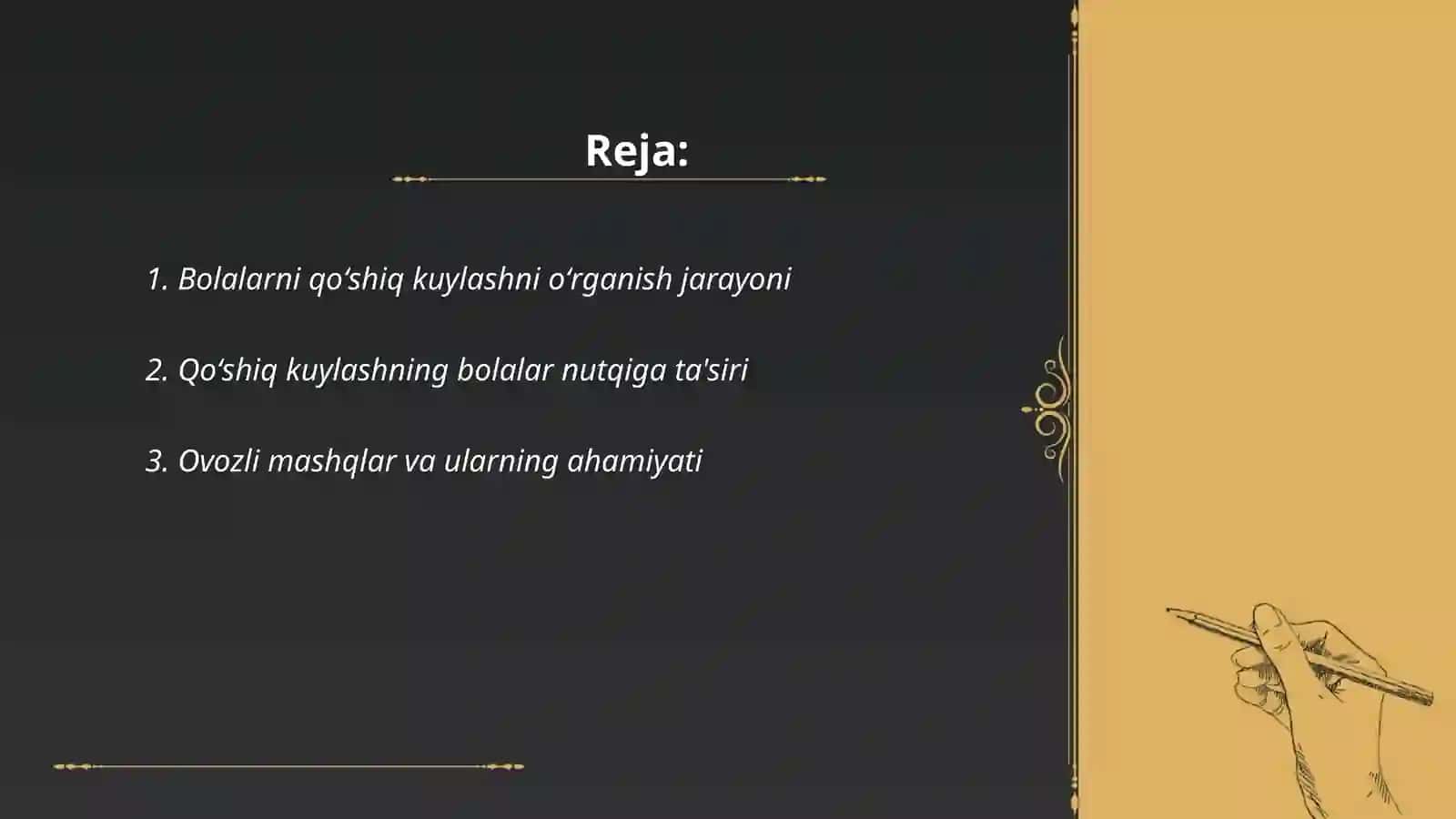 Bolalarni qoʻshiq kuylashga oʻrgatish 2