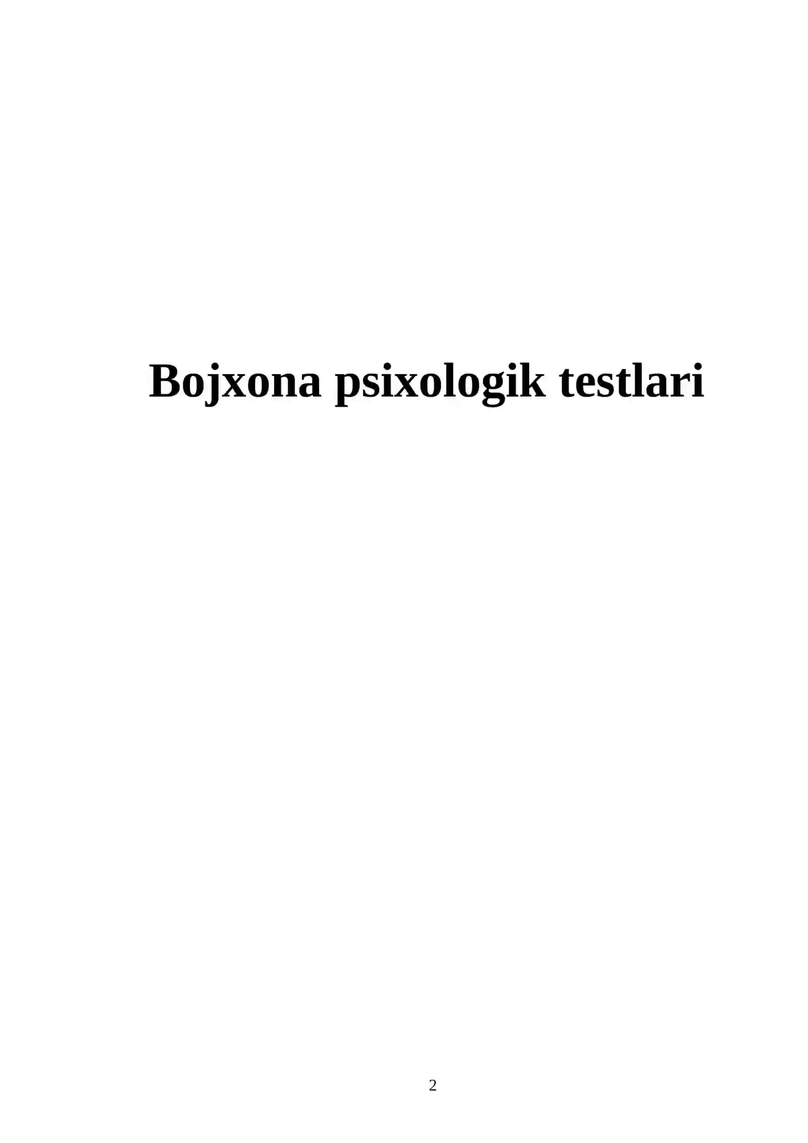 Bojxona psixologik testlari 2
