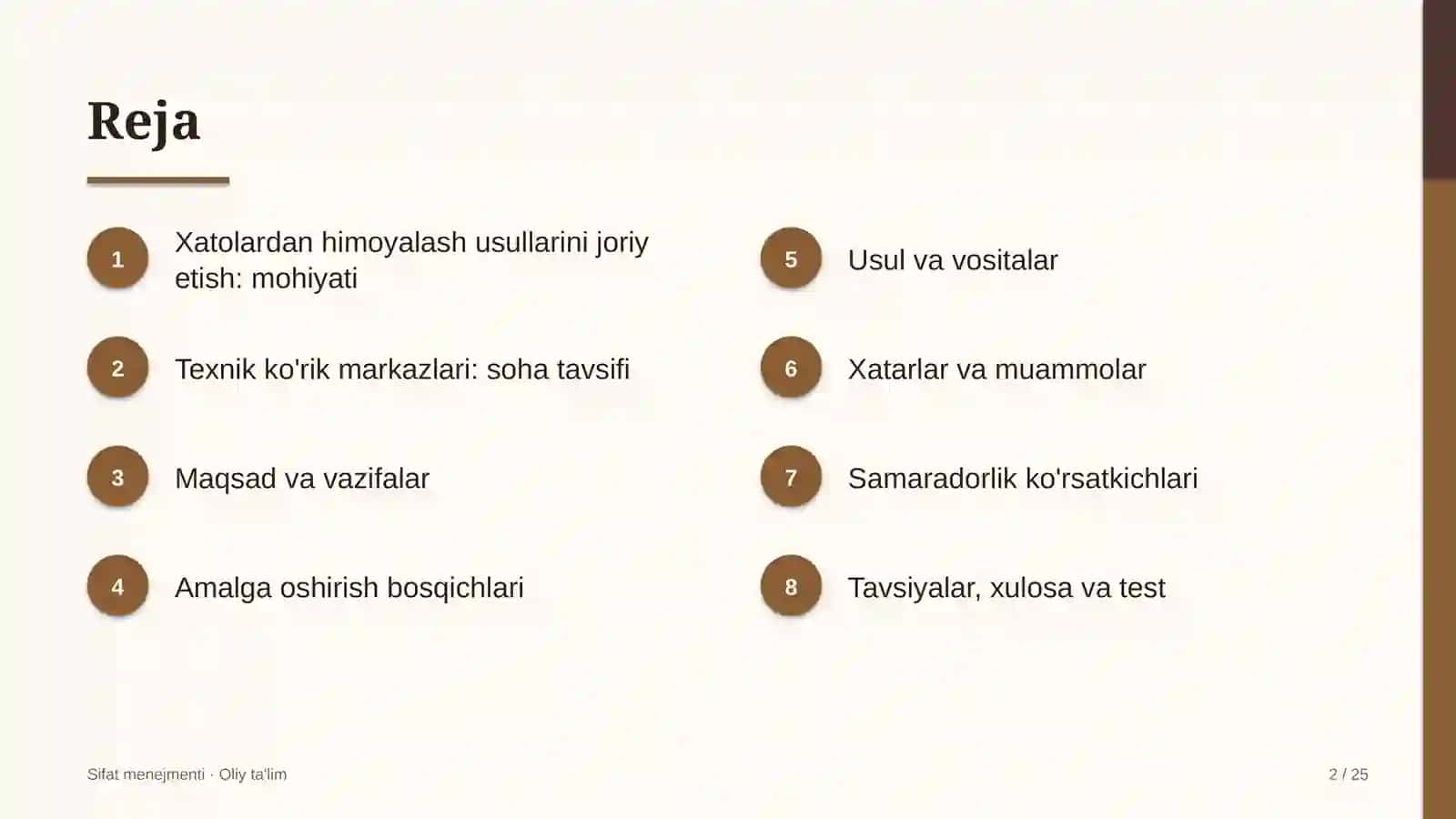 texnik ko'rik markazlarida xatolardan himoyalash usullarini joriy etish 2588 2