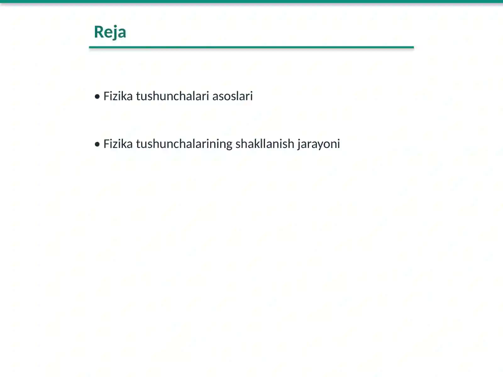 Fizika tushunchalarni shakllantirish 2