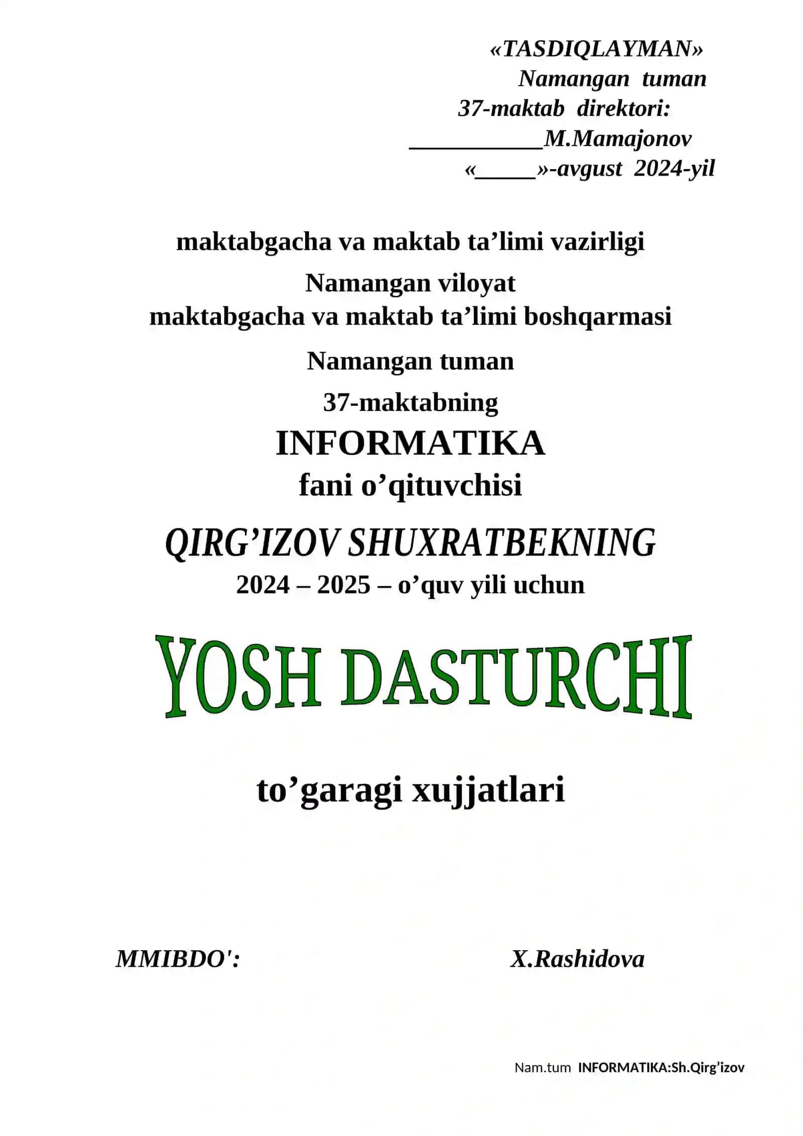 YOSH DASTURCHI 2