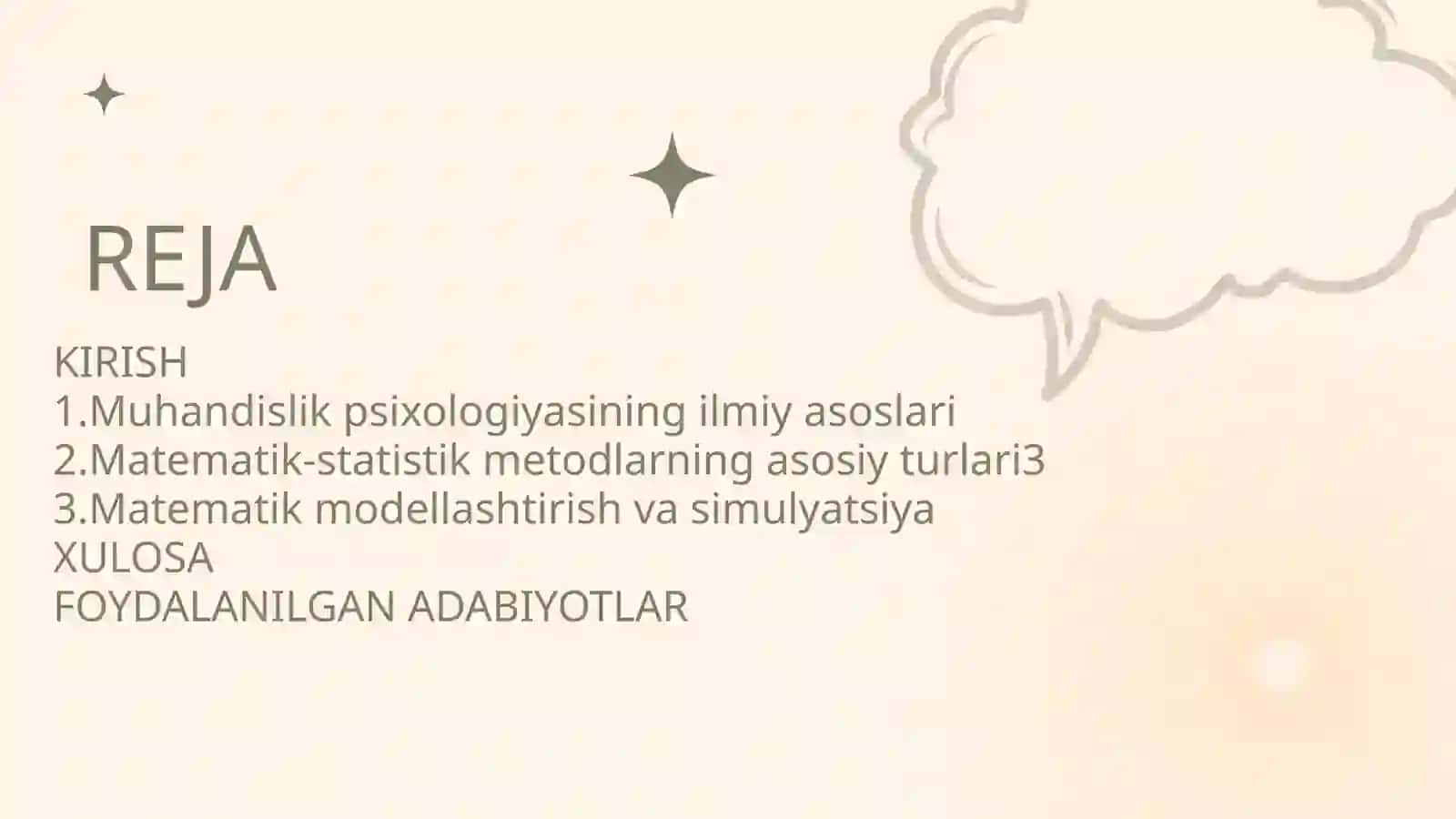 Muhandislik psixologiyasida matematik-statistik metodlarning qo‘llanilish 2