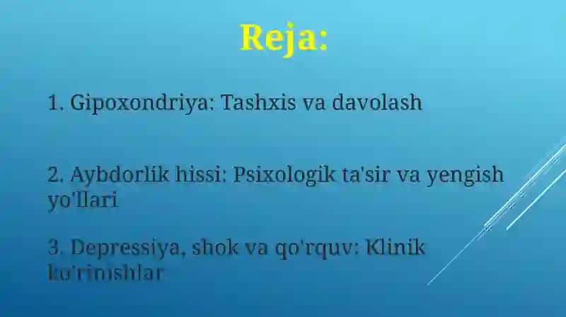 Bemorlarning ruhiy holati 2