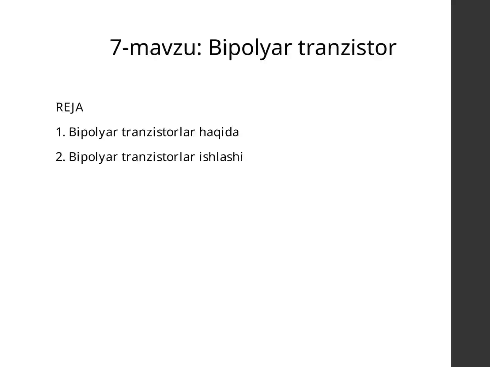 Bipolyar tranzistorlar 2