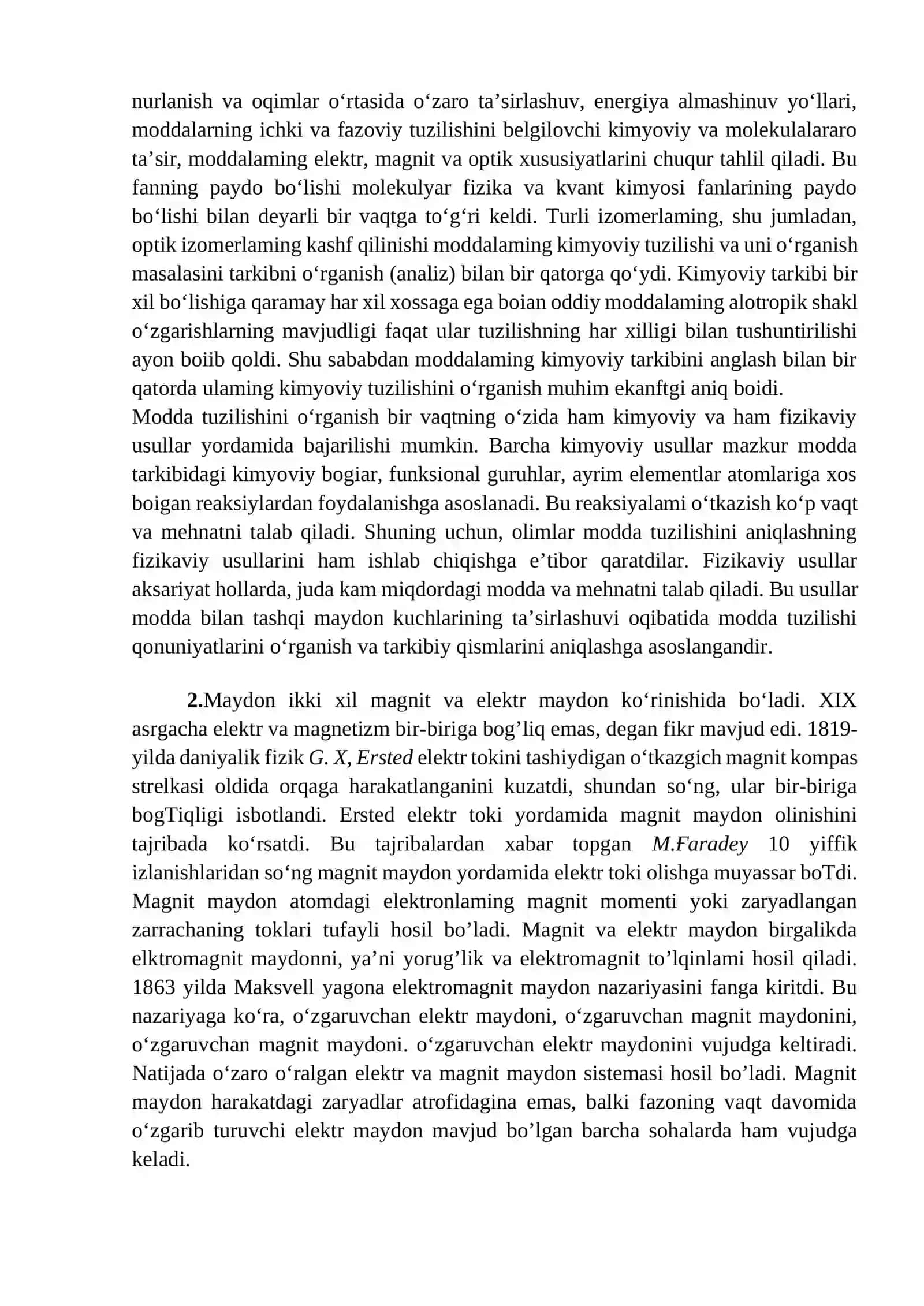 Modda tuzilishi 2
