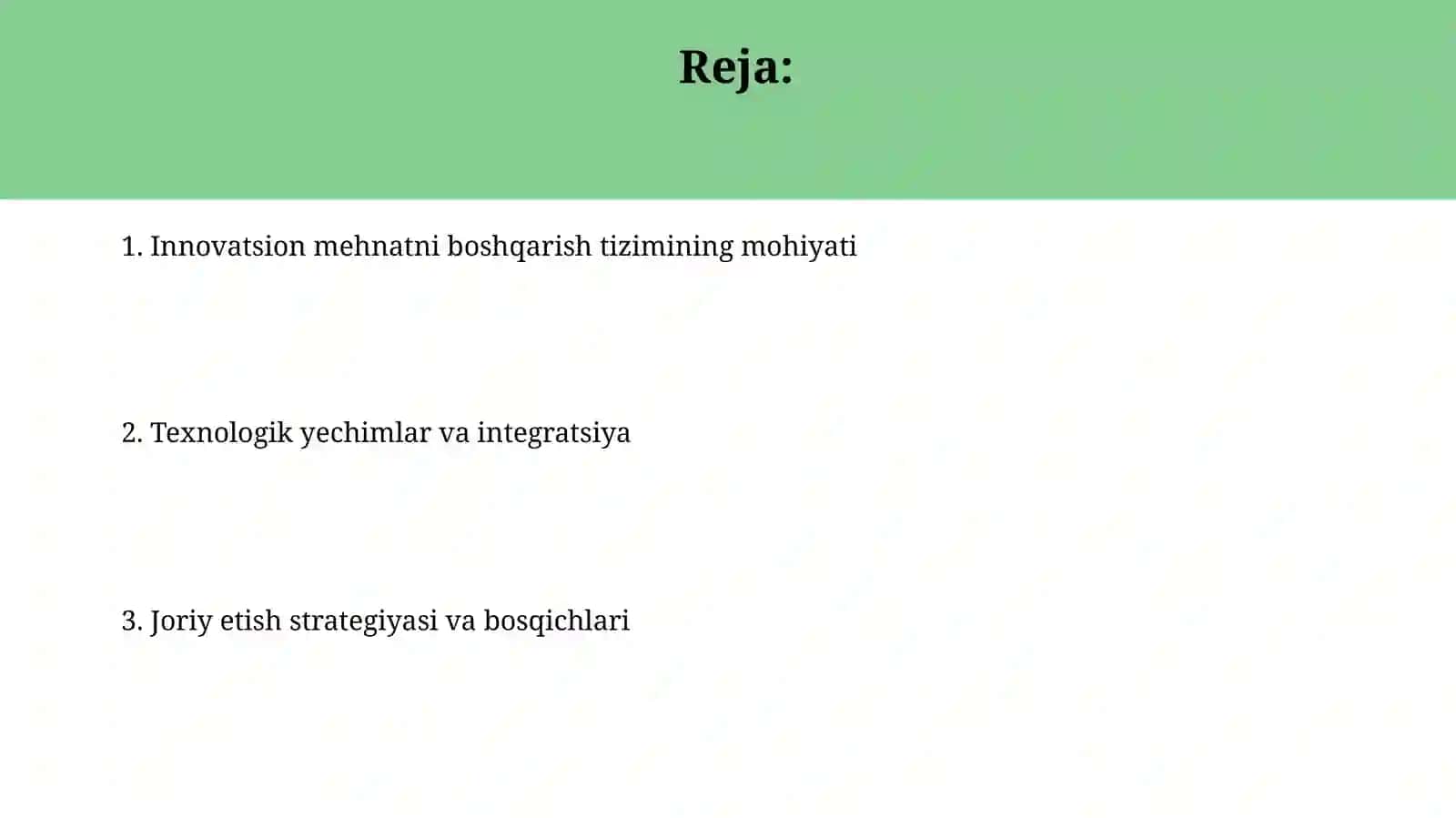 Innovatsion mehnatni boshqarish tizimlari 2