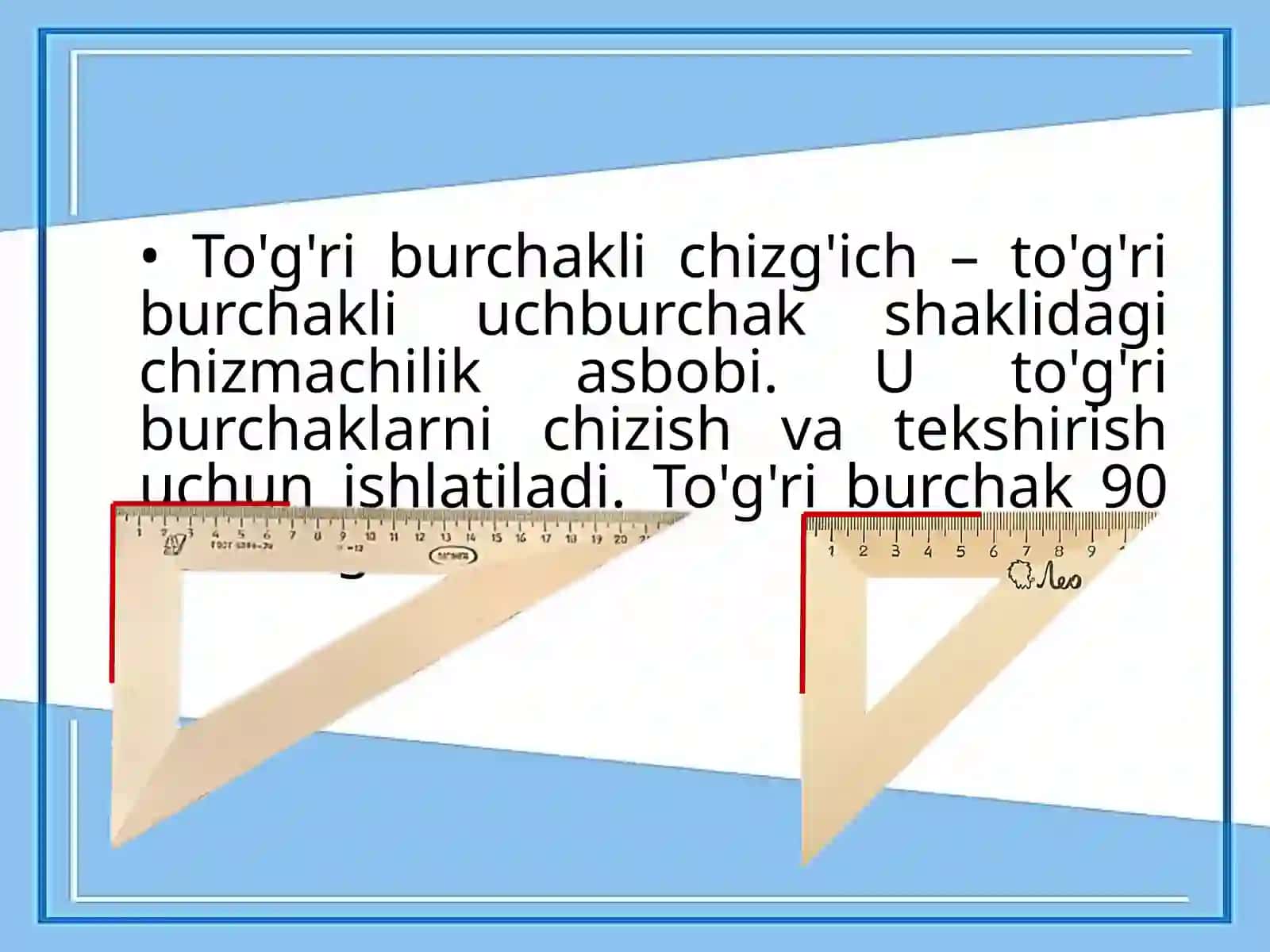 Texnologiya - Chizmachilik burchakligi 2