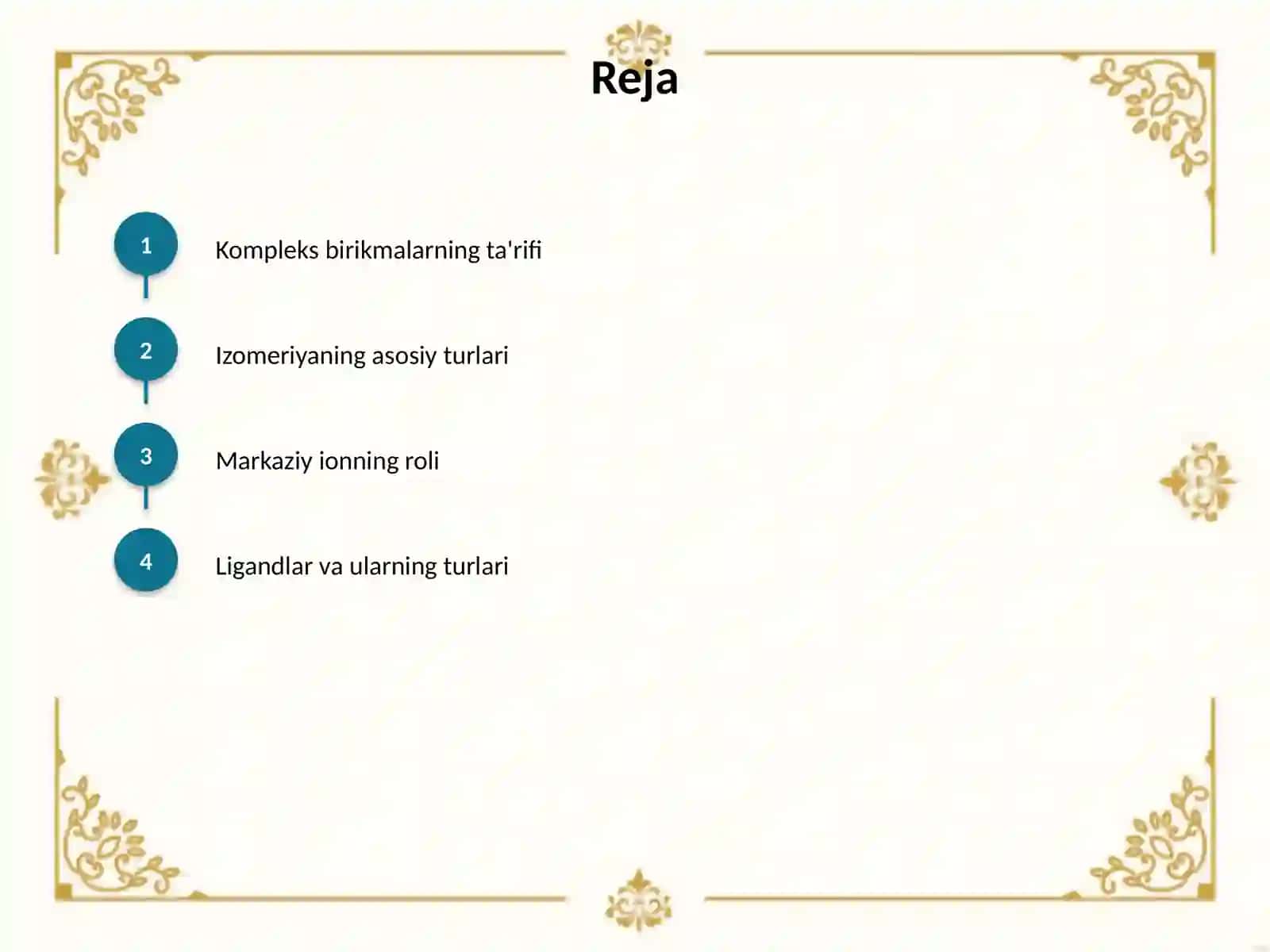 Kompleks birikmalarning ta'rifi 2