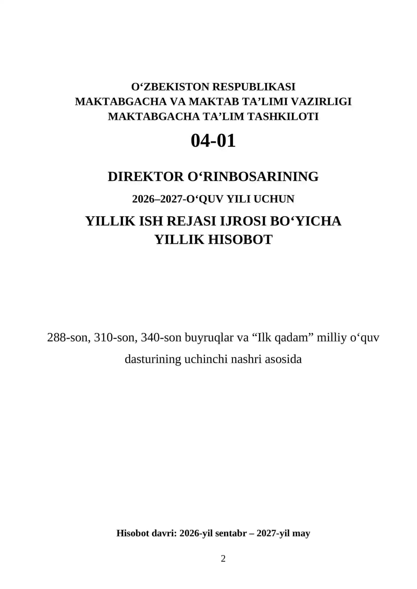 04-01 Yillik Ish Rejasi Ijrosi 2