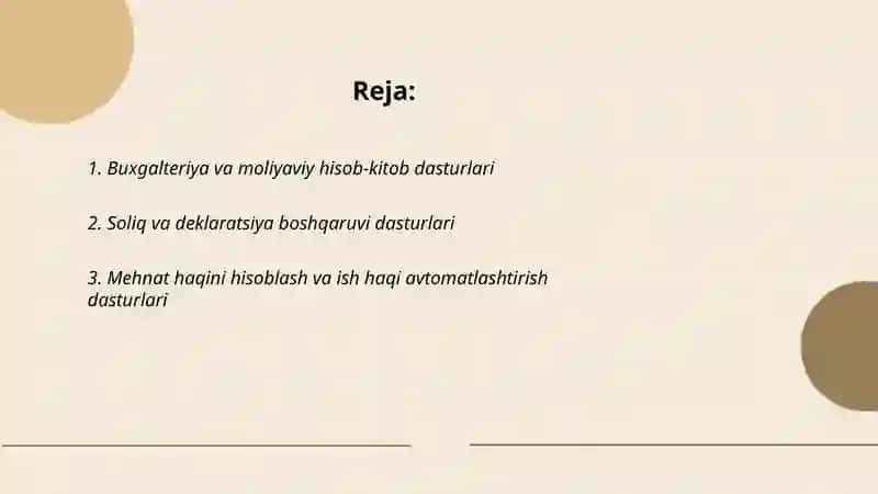 Iqtisodiyotda foydalaniladigan dasturiy maxsulotlar 2
