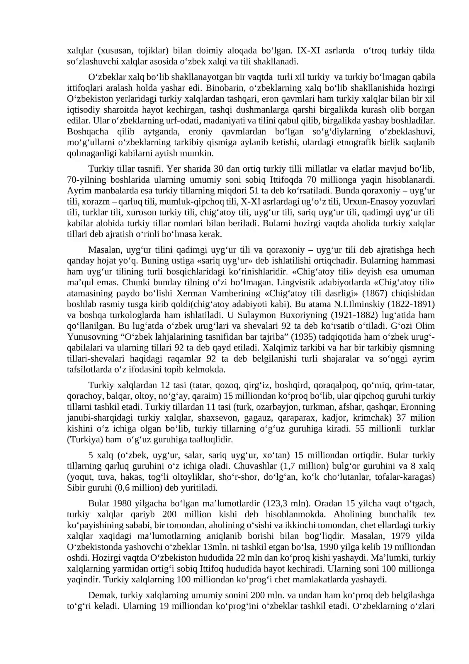 O‘ZBEK SHEVALARINING TASNIFLANISHI 2