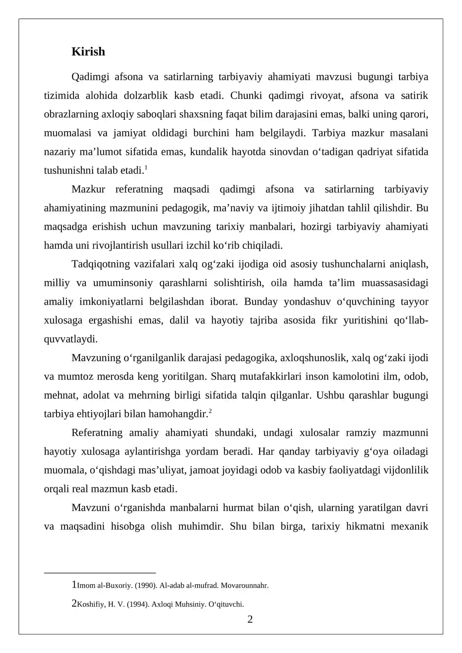 Qadimgi afsona va satirlarning tarbiyaviy ahamiyati 2