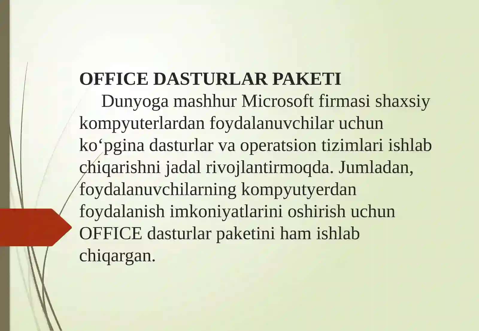 Office Dasturlar Paketi 2