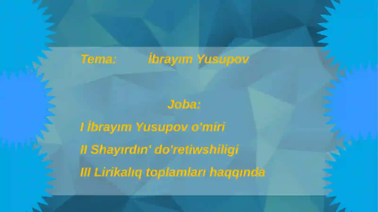 3G kursi - Bekimbetov Asadbektin' qaraqalpaq a'debiyatı pa'ninen slayd jumısı 2